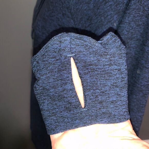 Outdoor Voices Women’s Hooded Pullover Top Large Blue Grey - Picture 4 of 9